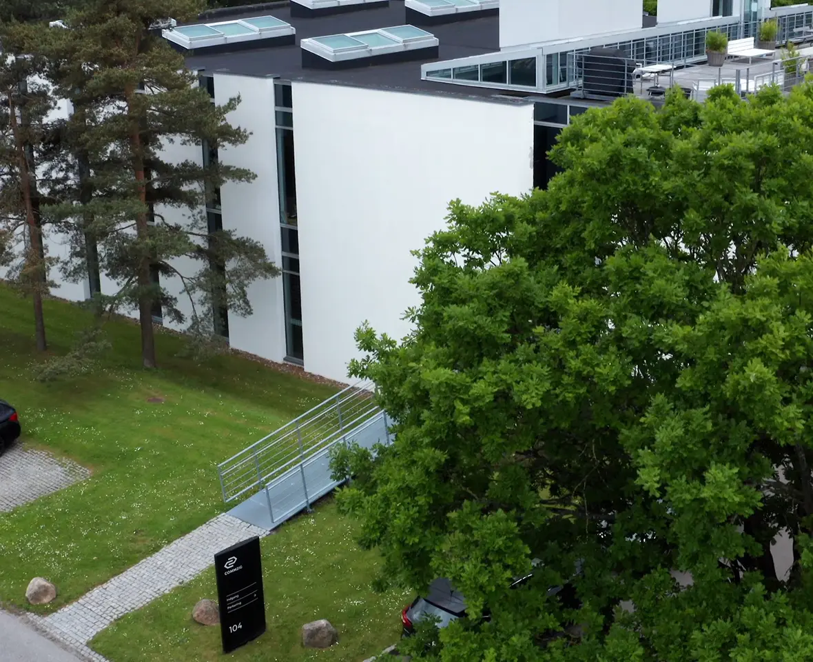 COMM2IG headquaters seen from outside in Kokkedal